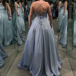 Blue/ Silver prom dress!!
